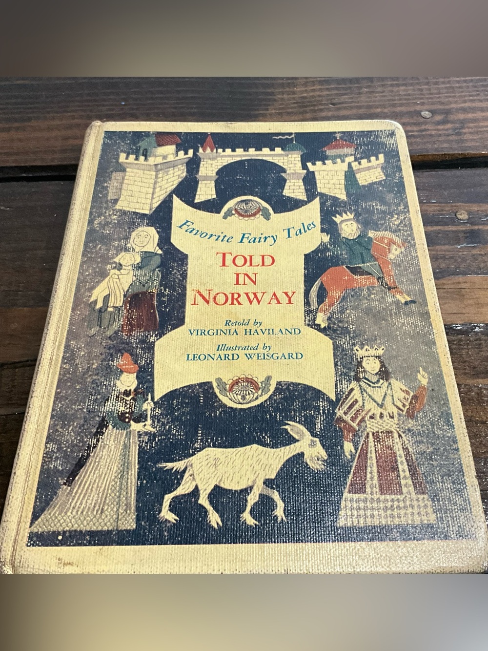 1961 Favorite Fairy Tales Told in Norway Used Library Hardback 1st Edition